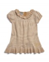 GUESS Sweater Dress with Bloomers, GOLD (18M)