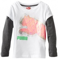 Puma - Kids Girls 2-6X Little Puma Zebra Tee, White, 6X