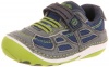 Stride Rite SRT SM Conner Sneaker (Infant/Toddler),Navy/Lime,5.5 M US Toddler