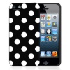 MiniSuit Polka Dot Soft Rubberized Case Cover for iPhone 5 (Black)