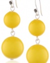 Kenneth Cole New York Urban Rings Yellow Double Bead Drop Earrings