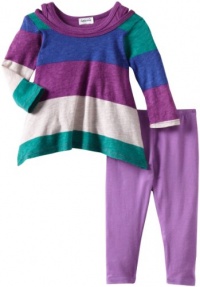 Splendid Littles Baby-girls Infant Colorblock Rugby Tunic Set, New Zealand, 3-6 Months