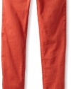 Pinc Premium Girls 7-16 Jewel Tone Skinny Jean, Tangerine, 8