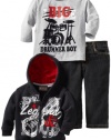 Nannette Baby-boys Infant Rock Legend 3 Piece Jacket Set, Black, 18 Months