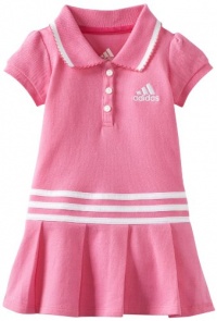 adidas Baby-Girls Infant Pretty Pleats Polo Dress, Pink, 24 Months