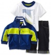 Nautica Sportswear Kids Baby-boys Infant Zipup Jacket Set, Dark Blue, 12-18 Months