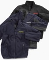 A durable shell keeps out the elements while a soft lining keeps him comfortable, this polar fleece jacket from Nautica is what he needs when the temperature goes down.