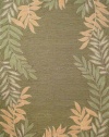 Liora Manne Spello Fern Border Rug, 8-Feet 3-Inch by 11-Feet 6-Inch, Green