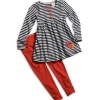 Guess Girls 2T-6X Stripe Knit Leg Set (Medium (5/6), Orange)