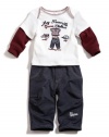 GUESS Tee and Pants Set, WHITE (6/9M)