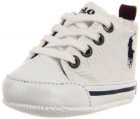 Ralph Lauren Layette University Hi Sneaker (Infant/Toddler),Cream,2 M US Infant