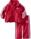 adidas Baby-Girls Infant Pretty Wind 2 Piece Set, Dark Pink, 12 Months