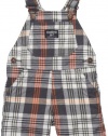 OshKosh B'Gosh Shortalls - Gray and Orange Plaid