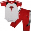 Chicago Bulls Newborn Baby Adidas Creeper And Pant Set