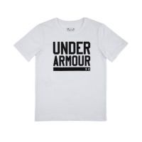 Boys’ Toddler UA Branded T-Shirt Tops by Under Armour Infant 2 Toddler White