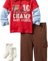 Bon Bebe Baby-boys Infant Champ Baby League 3 Piece Pant Set