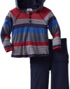 Splendid Littles Baby-Boys Newborn Camden Stripe Henley Set, Patriot, 12-18 Months