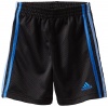 Adidas Boys 2-7 Fashion Mesh Short, Black/Blue, 2T