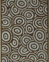 Area Rug 5x8 Rectangle Contemporary Brown-Spa Blue Color - Surya Artist Studio Rug from RugPal