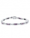 Effy Jewlery White Gold Ruby and Diamond Bracelet, 3.21 TCW