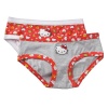 Hello Kitty Girls 7-16 Hearts Friends And Flowers 2 Pack Hipster Panty, Heather Grey, Large