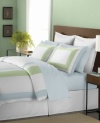 Martha Stewart Thompson Square King Duvet Cover Blue/Green/White