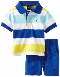 Nautica Sportswear Kids Baby-boys Infant 2 Pieces Swim Set, Blue Surf, 18-24 Months