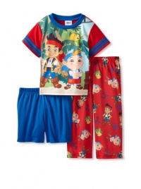 AME Sleepwear Boys Jake The Pirate, Red, 3/Toddler