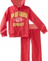 Puma - Kids Girls 2-6X Little Hoodie And Pant Set, Red, 5