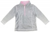 Gutsy Toddler Girls Gray Long Sleeve Half Zipped Fleece Jacket/Top 2T