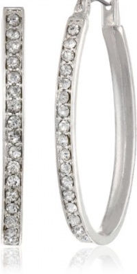 Kenneth Cole New York Urban Rings Pave Oval Hoop Earrings