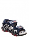 Geox Cstrike8 Sandal (Toddler/Little Kid/Big Kid),Navy/Silver,31 EU/13 M US Little Kid