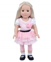 Give her a partner to be pretty in pink with. This Madame Alexander doll wears a pink tiered sparkly dress, white tee and pink leggings for a classic frilly look that your princess is sure to love.