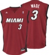 NBA Miami Heat Dwayne Wade #3 Youth Replica Alternate Jersey, Red