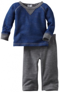 Splendid Littles Baby-Boys Newborn Double Faced Thermal Crew Set, Royal, 18-24