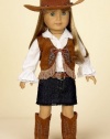 Cowgirl Outfit with Denim Skirt. Complete Outfit. Fits 18 Dolls Like American Girl®