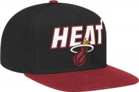 NBA Miami Heat Wool Blend Adjustable Snapback Hat, One Size,  Black/Red