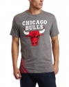 NBA Men's Chicago Bulls Originals Court Series Big Stripes Tri-Blend Short Sleeve Jersey Tee (Grey Heathered, Small)