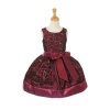 CinderellaCouture -CC1120- Dazzling two tone tafetta decorated with multi-color glitter sweet hearts , knee high dress, raspberry size 4