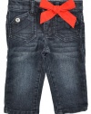 Guess Infant Girls Denim dark Blue Rise Jeans (18M)