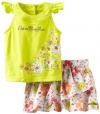 Calvin Klein Baby-girls Infant Top with Printed Skort,Assorted,24 Months