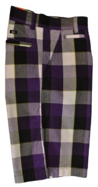 Nike 6.0 Boys Plaid Shorts Purple-16