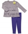 On the dot. Allover polka dots on this Carter's top, with matching leggings, make her look cute and comfy.