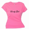 Flirty Diva Tees Woman's SoftStyle T-Shirt-Lonely Girl-Pink Azalea-Black Size XX-Large Fits 43 inch bust