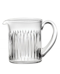 Stunning in crystal from Marquis by Waterford drinkware, the Bezel pitcher gleams from top to bottom with banded cuts inspired by vintage jewelry.