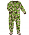 Keep dreaming. He can doze off to sleep in fun style with one of these silly print sleepers from Carter's.