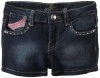 Almost Famous Girls 7-16 Back Pocket Denim Short, Dark Night Wash, 14