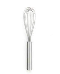 Be willing to whisk it all! This seasoned pro features a 7-wire construction made from sturdy and durable stainless steel that takes mixing and beating ingredients to the professional level, masterfully blending air into every mixture for fluffy, expert results.