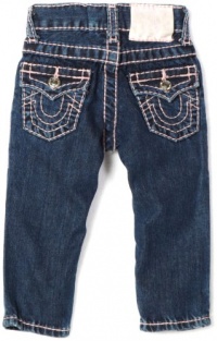 True Religion Baby-girls Infant Julie Skinny Fit Jean, Medium Stonewash, 6-12 Months