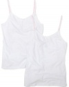 Calvin Klein Girls 7-16 2 Pack Cami,White,S(6/7)